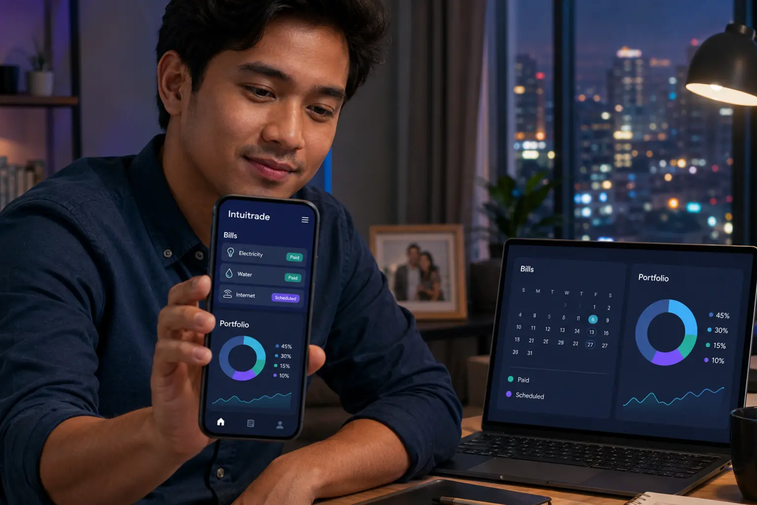 Intuitrade household finance and digital asset portfolio platform preview