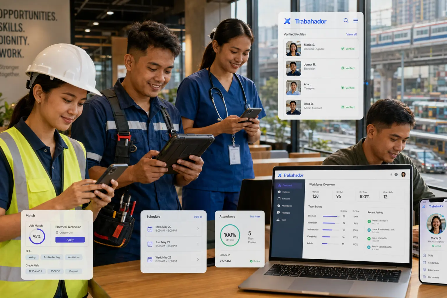 Trabahador Filipino worker network, benefits, and community platform preview